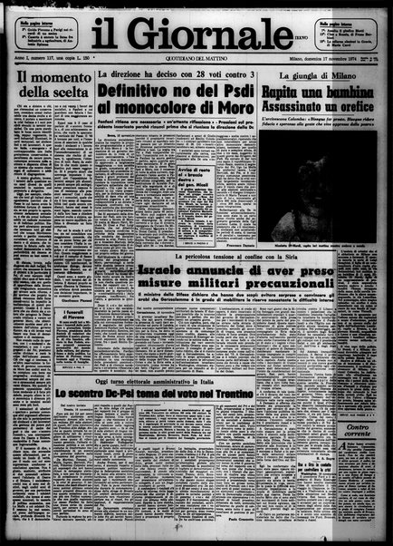 Il giornale nuovo : quotidiano del mattino